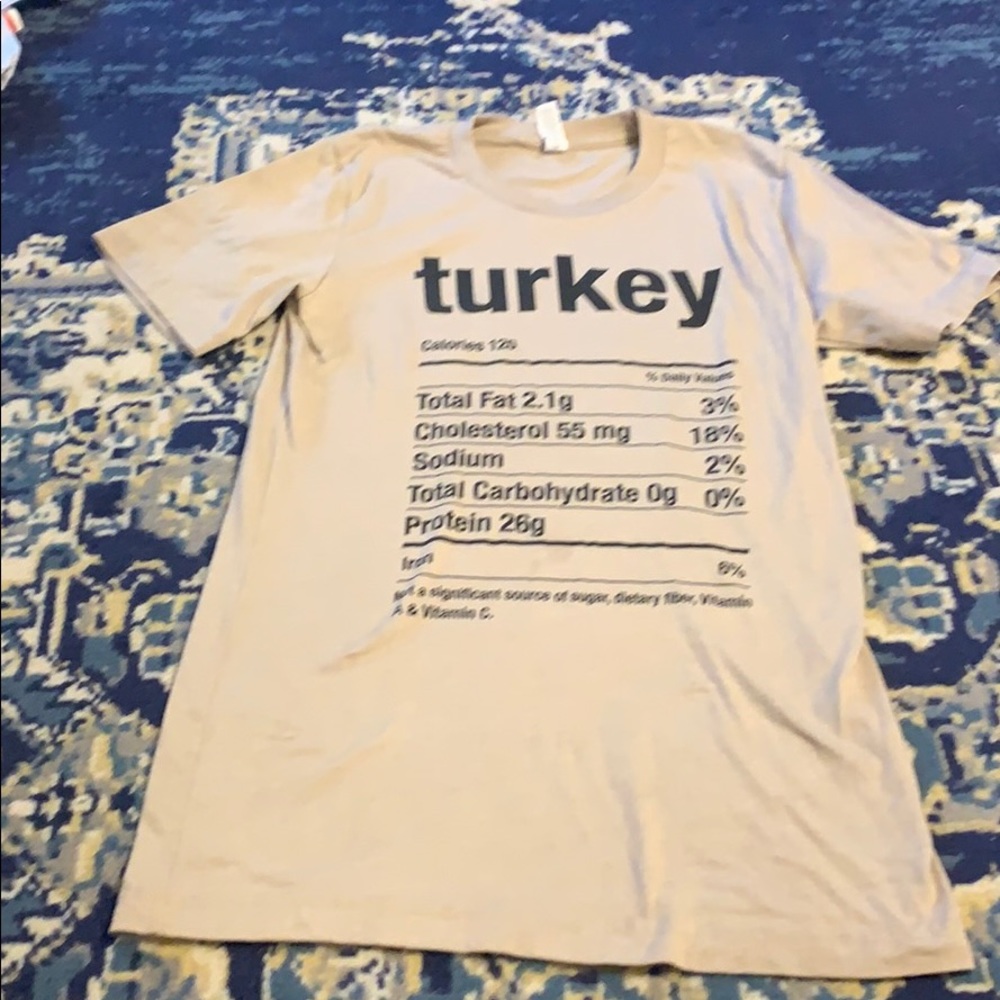 Turkey thanksgiving nutrition facts t shirt